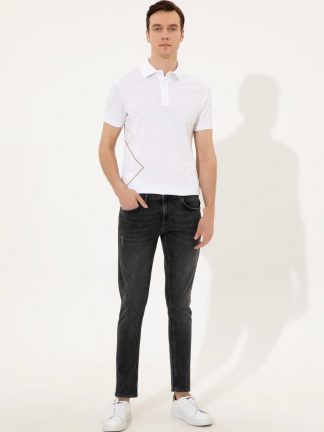 شلوار جین جذب مردانه اسلیم خاکستری کاشارل