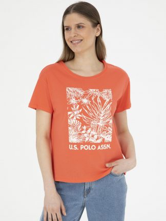 تیشرت زنانه گل انار یو اس پولو