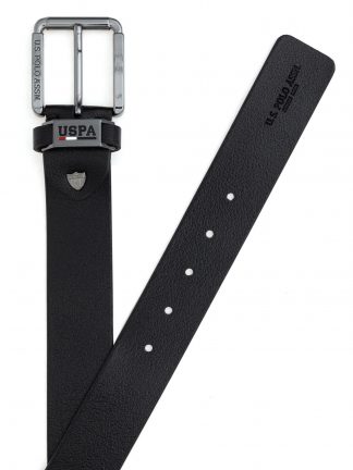 کمربند مردانه مشکی یو اس پولو