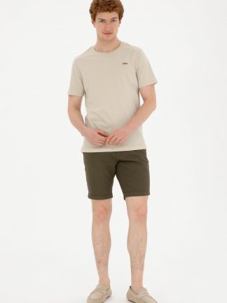 شلوارک مردانه خاکی روشن یو اس پولو