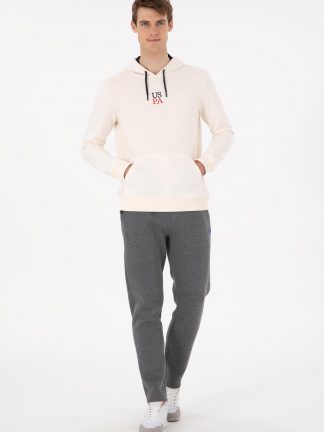 شلوار راحتی مردانه خاکستری تیره یو اس پولو