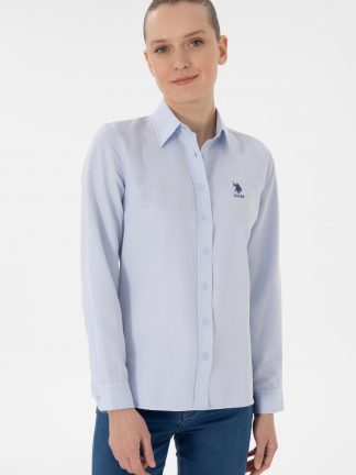 شومیز زنانه آبی روشن یو اس پولو