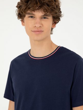 تی شرت مردانه سرمه ای یو اس پولو