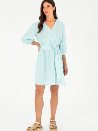 پیراهن و لباس مجلسی زنانه نعنایی یو اس پولو