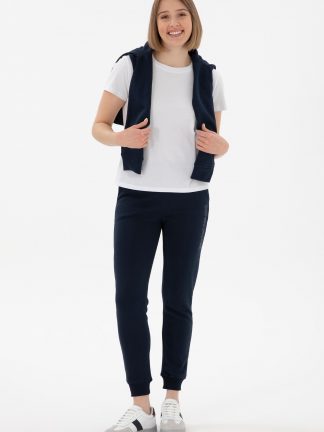 شلوار راحتی زنانه سرمه ای یو اس پولو