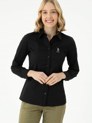 شومیز زنانه مشکی یو اس پولو