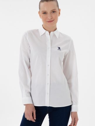 شومیز زنانه سفید یو اس پولو