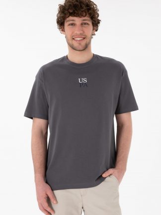تی شرت مردانه خاکستری تیره یو اس پولو