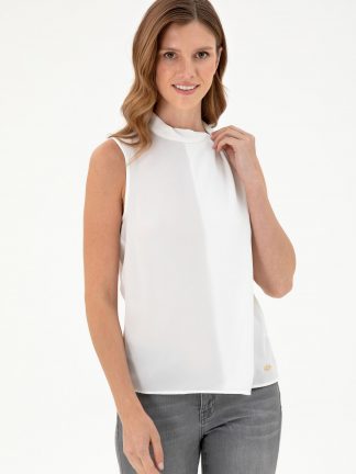 شومیز زنانه کرم یو اس پولو