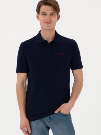 پولوشرت مردانه سرمه ای یو اس پولو