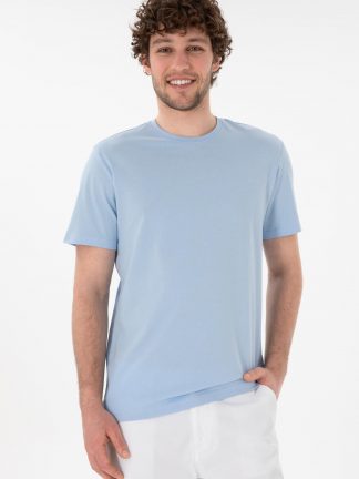 تی شرت مردانه آبی روشن یو اس پولو