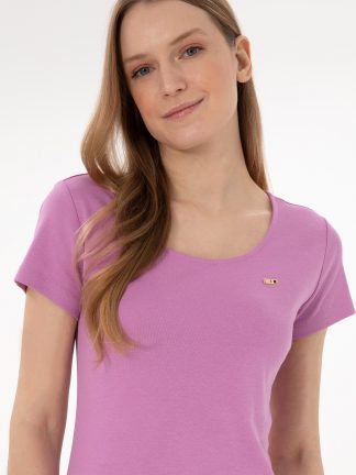 پیراهن و لباس مجلسی زنانه صورتی روشن یو اس پولو