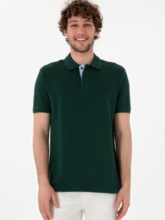 پولوشرت مردانه سبز تیره یو اس پولو