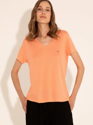 تیشرت زنانه سالمون یو اس پولو