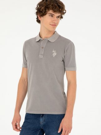 پولوشرت مردانه خاکستری تیره یو اس پولو