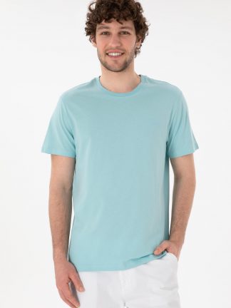 تی شرت مردانه آبی فیروزه ای یو اس پولو