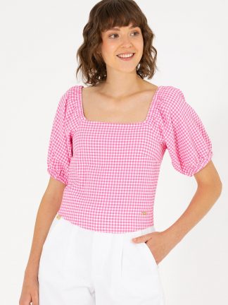 شومیز زنانه صورتی یو اس پولو