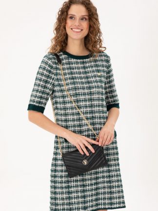 کیف دوشی زنانه مشکی یو اس پولو