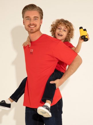 تی شرت مردانه قرمز یو اس پولو