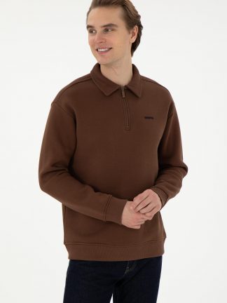 پولوشرت مردانه قهوه ای یو اس پولو