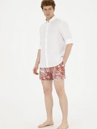 مایو مردانه صورتی پودری یو اس پولو