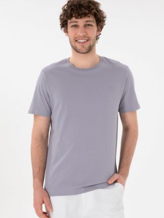 تی شرت مردانه خاکستری روشن یو اس پولو