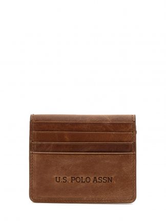 کیف پول و کارت مردانه قهوه ای یو اس پولو