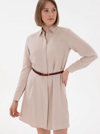 پیراهن و لباس مجلسی زنانه بژ یو اس پولو