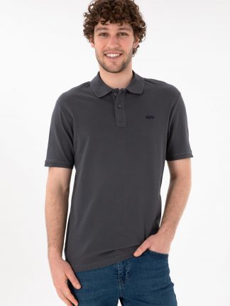 پولوشرت مردانه خاکستری تیره یو اس پولو