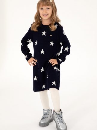 پیراهن دخترانه سرمه ای یو اس پولو