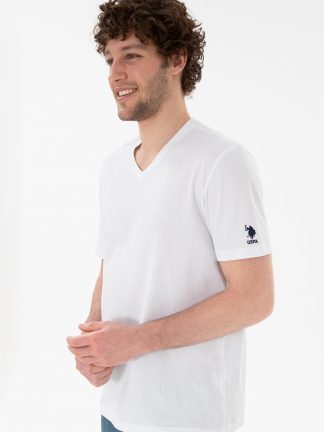 تی شرت مردانه سفید یو اس پولو