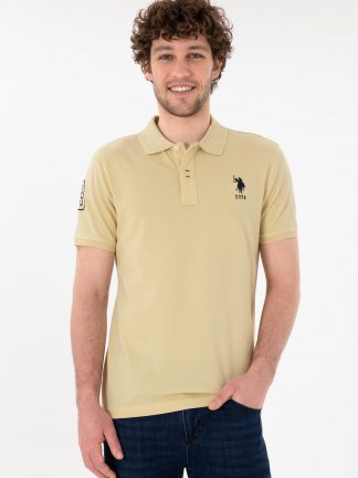 پولوشرت مردانه خاکی روشن یو اس پولو