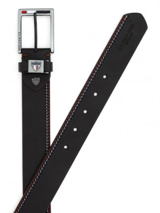 کمربند مردانه قهوه ای یو اس پولو