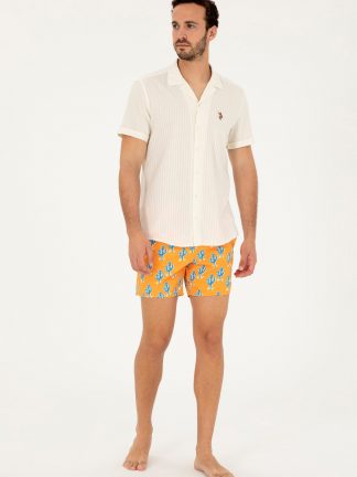 مایو مردانه نارنجی یو اس پولو