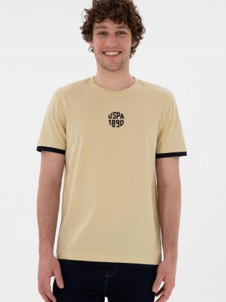 تی شرت مردانه خاکی روشن یو اس پولو