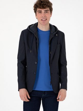 کت مردانه سرمه ای یو اس پولو