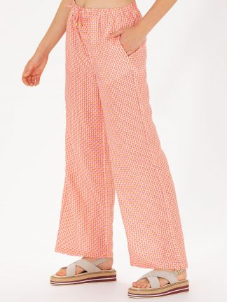 شلوار کتان زنانه صورتی روشن یو اس پولو