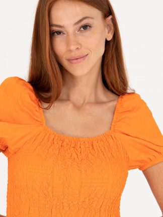 پیراهن و لباس مجلسی زنانه نارنجی یو اس پولو