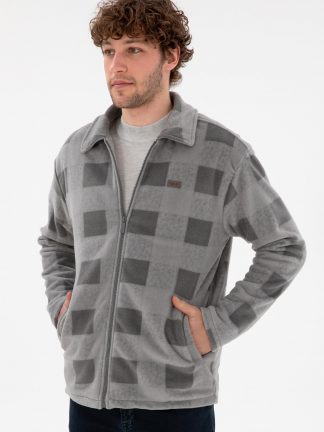 ژاکت مردانه خاکستری تیره یو اس پولو