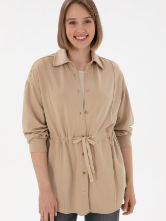 شومیز زنانه بژ یو اس پولو