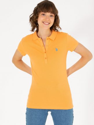 تیشرت زنانه نارنجی یو اس پولو