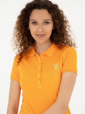 پیراهن و لباس مجلسی زنانه نارنجی یو اس پولو