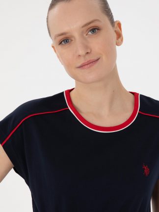 لباس خواب و لانژره زنانه سرمه ای یو اس پولو