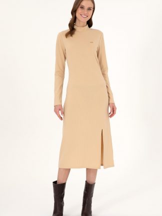 پیراهن و لباس مجلسی زنانه بژ یو اس پولو