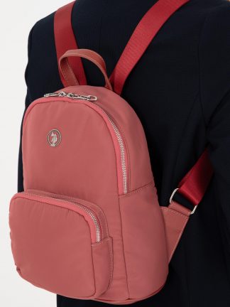 کوله پشتی زنانه گلبهی یو اس پولو