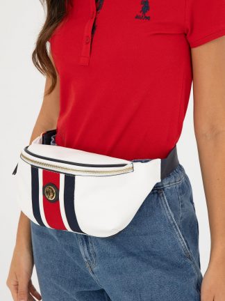 کیف کمری زنانه سفید یو اس پولو