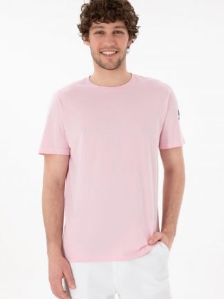 تی شرت مردانه صورتی روشن یو اس پولو