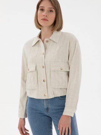 کت زنانه آبی فیروزه ای یو اس پولو