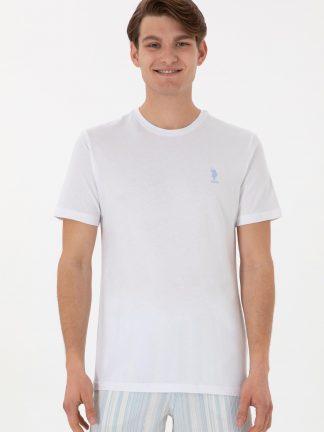 تی شرت مردانه سفید یو اس پولو