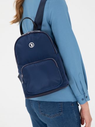 کوله پشتی زنانه سرمه ای یو اس پولو